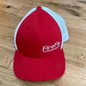 Flexfit red and white FireFly hat